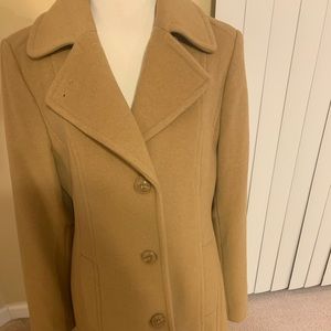 Anne Klein Camel Wool Coat Winter